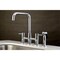 Kingston Brass Concord 2-Handle Bridge Kitchen Faucet W/Brass Side Sprayer, Chrome KS8281DLBS - alternate 2
